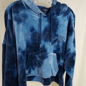 BEBE Sport XL Plush Tie-dye Hoodie